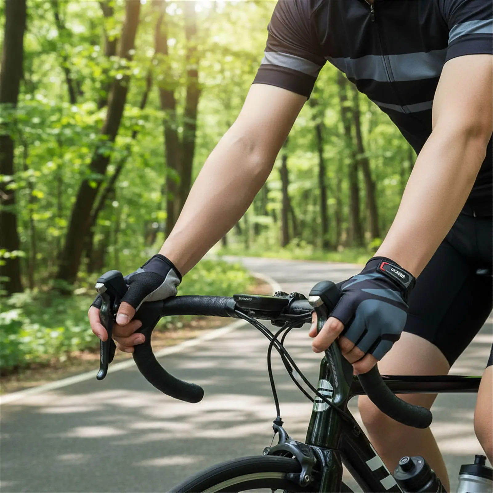Guantes de ciclismo con media falange