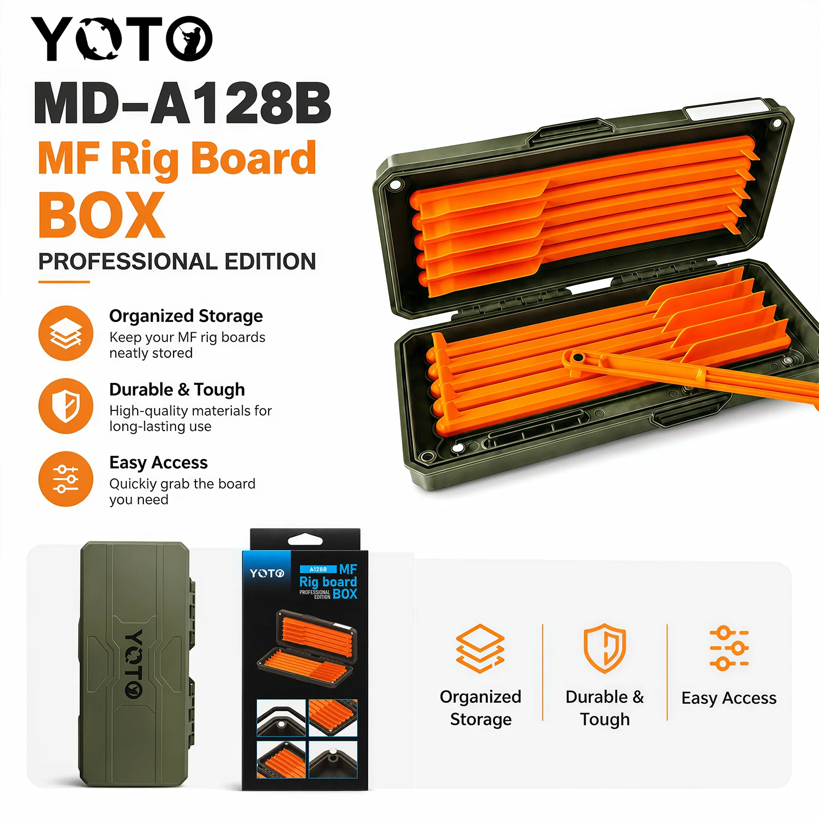 Caja aparejos carpa enrolladores magnéticos para montajes de cabello - imagen 5