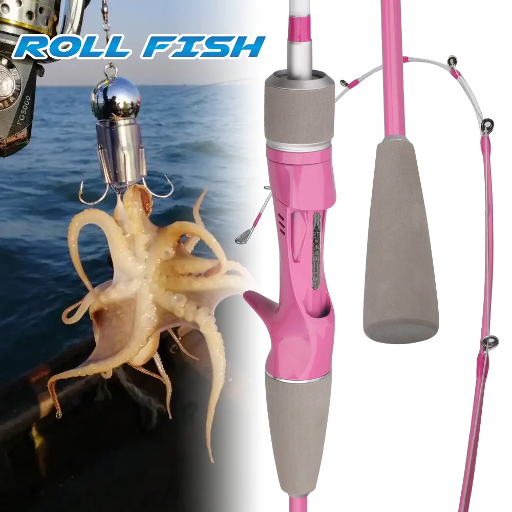 Caña Rollfish para pulpo y calamar de carbono y punta de titanio - imagen 2