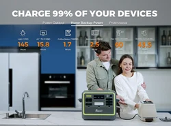 FOSSiBOT F2400 estación de energía portátil LiFePO4 para emergencias