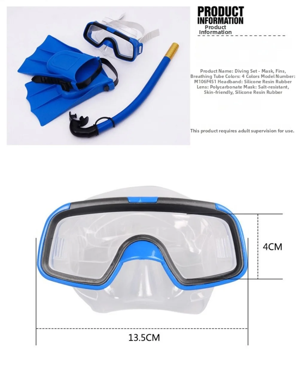 Kit completo de máscara y aletas para niños