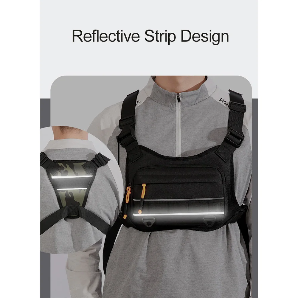 Riñonera táctica impermeable para pesca y ciclismo, bolsa pecho