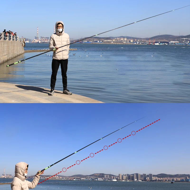 Caña de pescar FISHINGFANS de carbono ultraligera para carpa - imagen 2