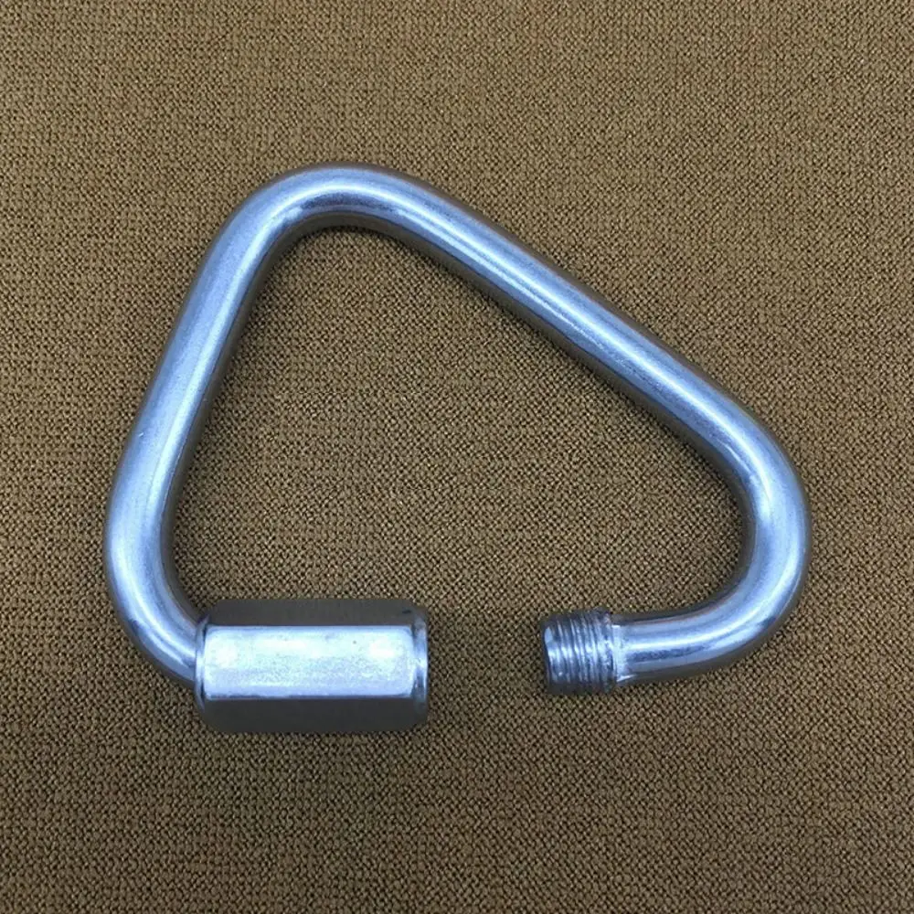 Mosquetón triangular conexión rápida de hierro galvanizado plateado - imagen 2