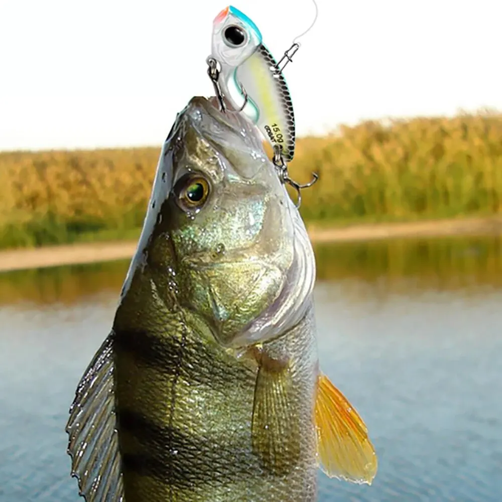 Spinnerbait metálico vibratorio con anzuelos triples para pesca - imagen 4