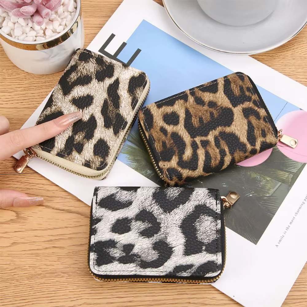 Cartera de Mujer Cuero PU Estampado Leopardo con Cremallera - imagen 3