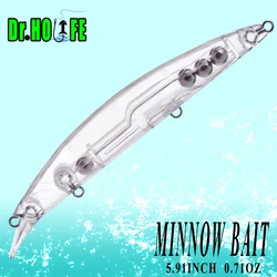 Señuelo flotante para lubina Dr.Holife en blanco sin pintar