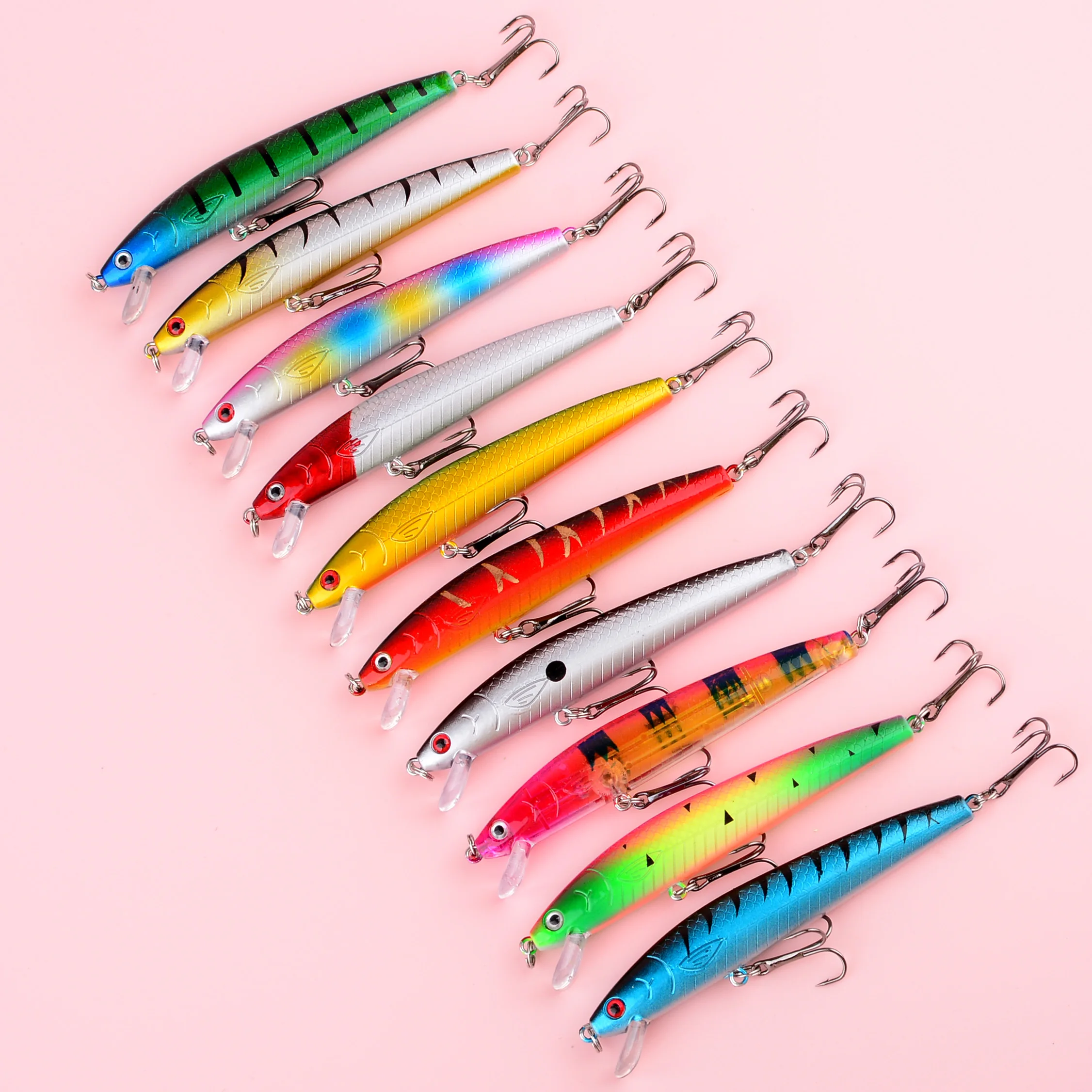 Señuelo tipo minnow wobbler flotante
