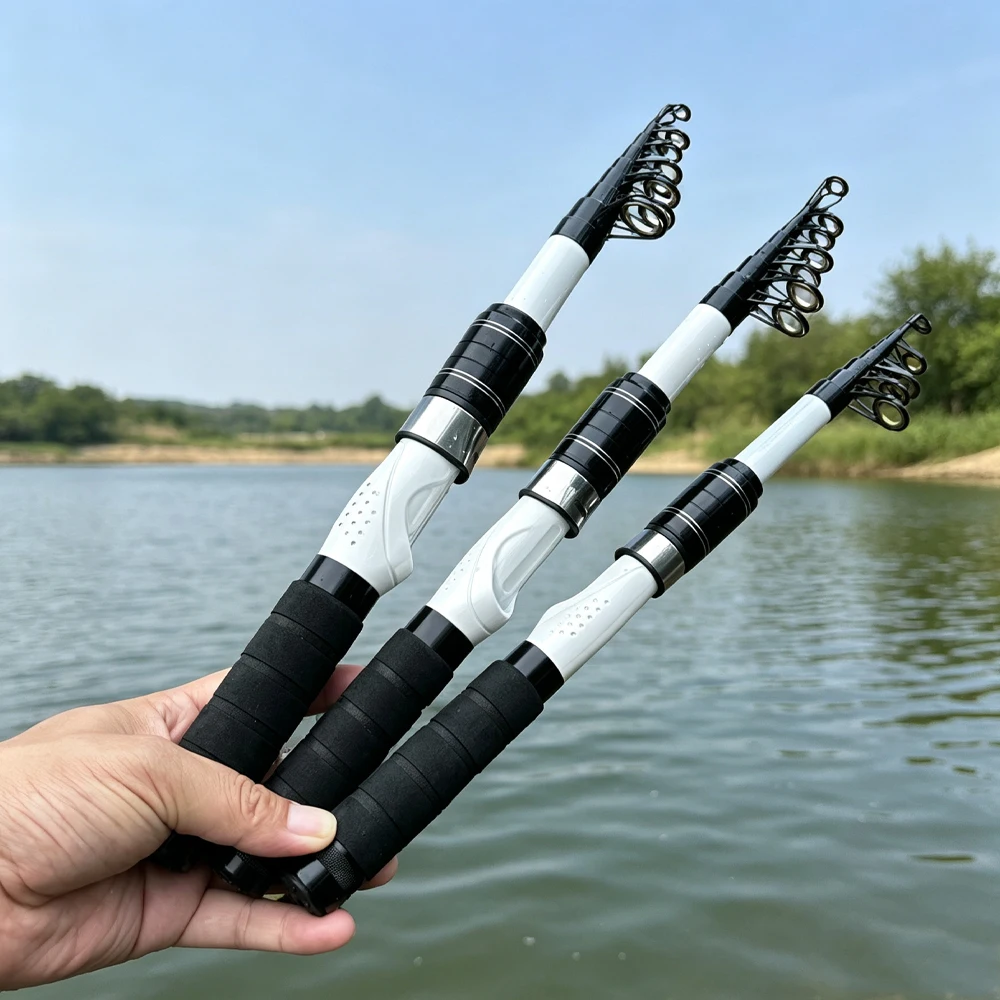 Caña de spinning telescópica de carbono ultraligera para señuelos - imagen 3