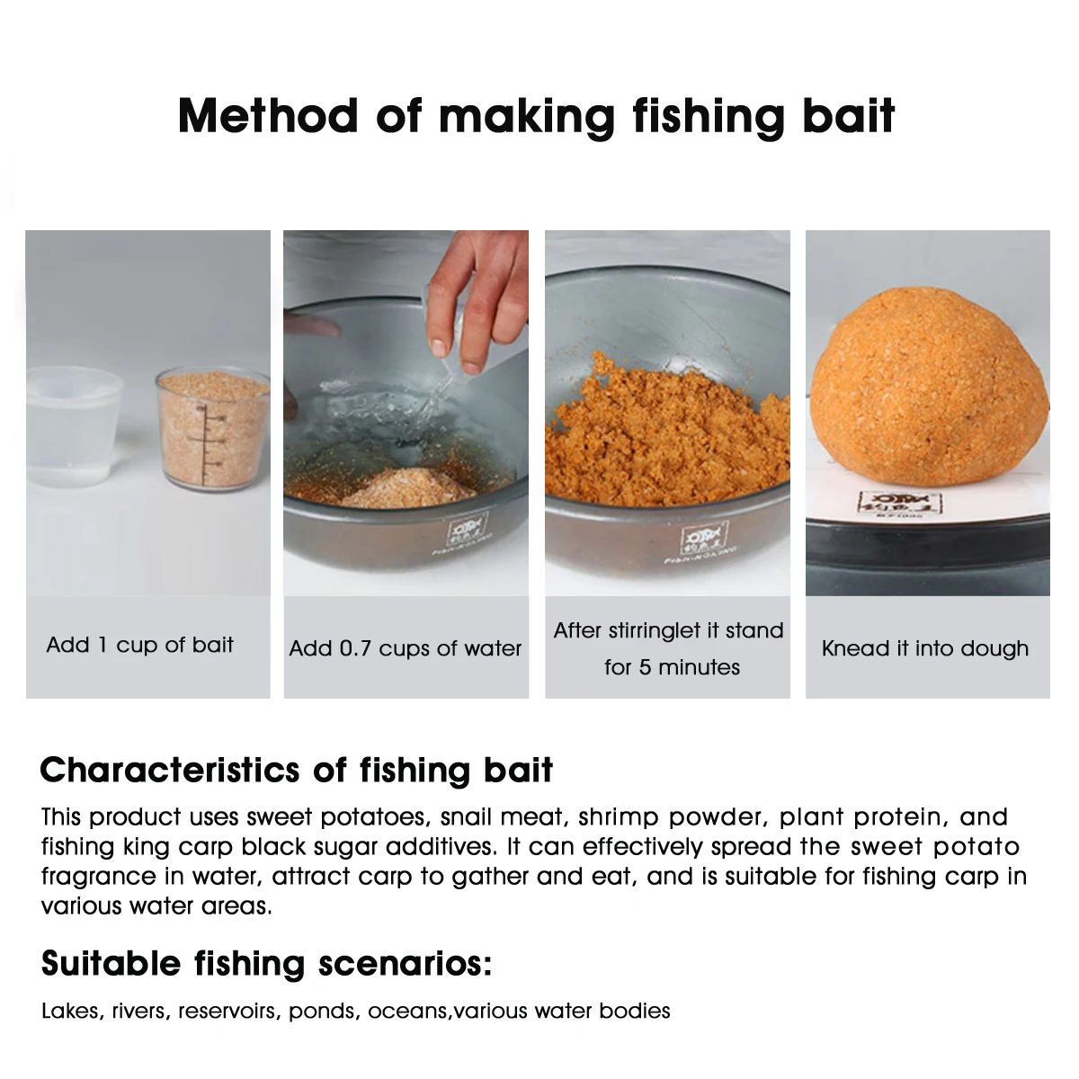 Fishing King Cebo de carpa con patata dulce para todo el año