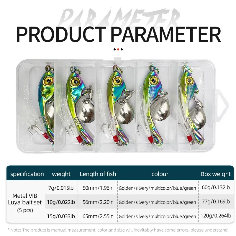ShareShark Metal Vib señuelo hundimiento con lentejuelas giratorias - imagen 2