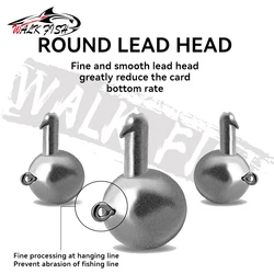 WALK FISH Jig Head – Cabeza de Plomo Offset para Lubina con Vinilo