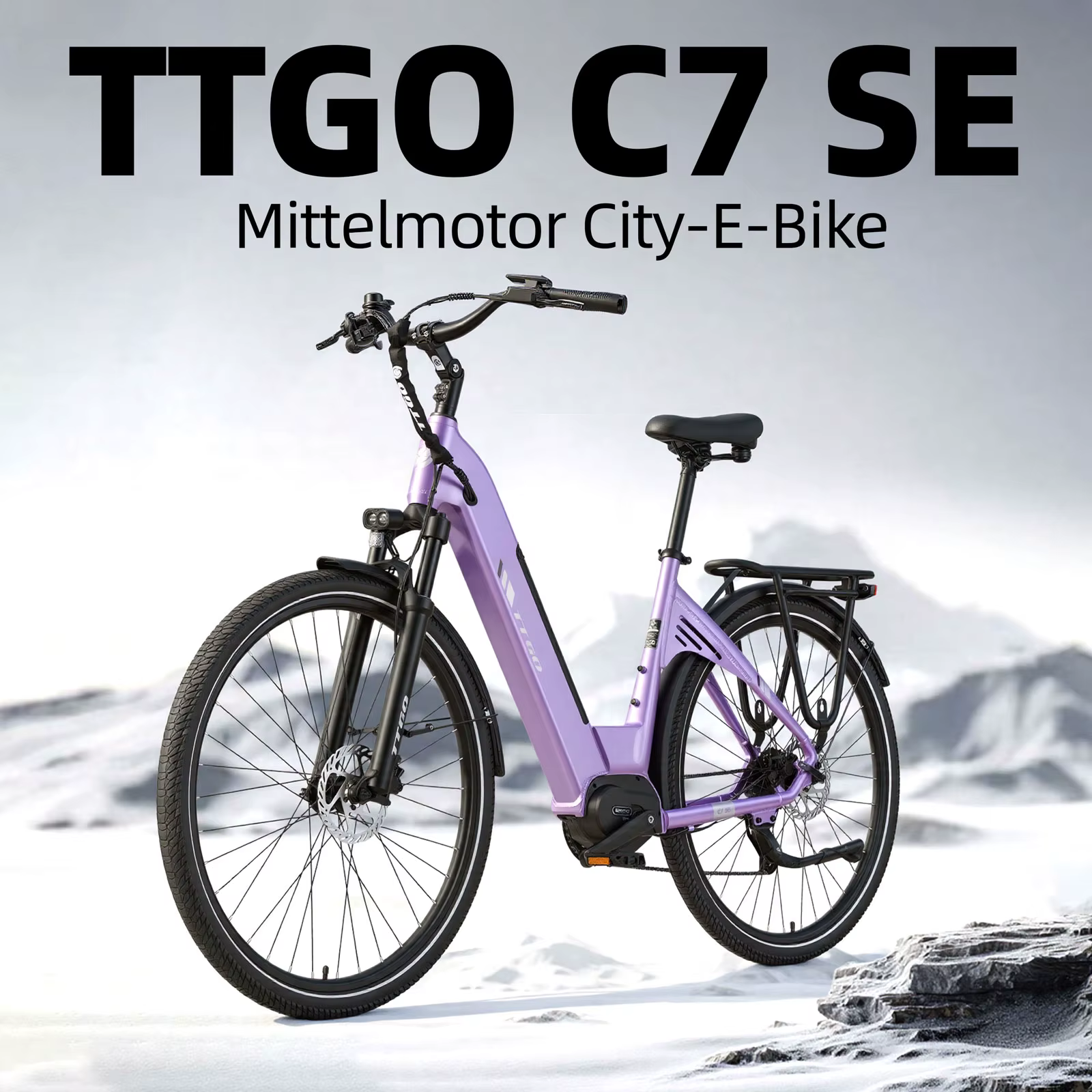 Bicicleta eléctrica Bafang con motor central y suspensión para adultos - imagen 2