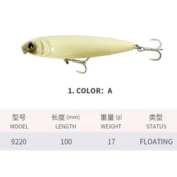 Señuelo TopWater KNCONAN 17g 100mm para lubina y trucha