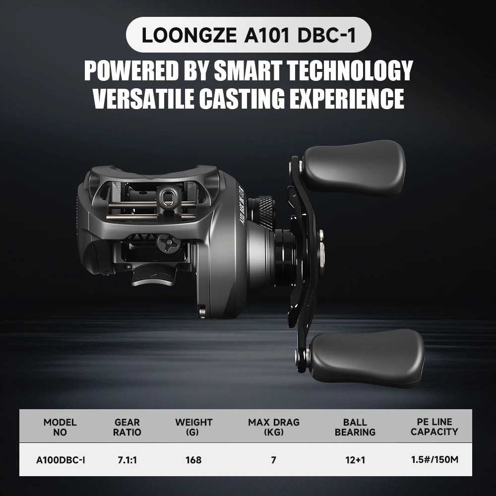 Carrete de baitcasting LOONGZE Airlite perfil bajo