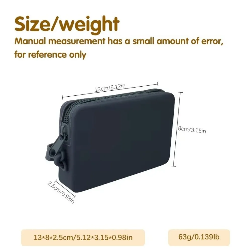 Bolsa impermeable de silicona cuadrada para accesorios y aseo - imagen 4