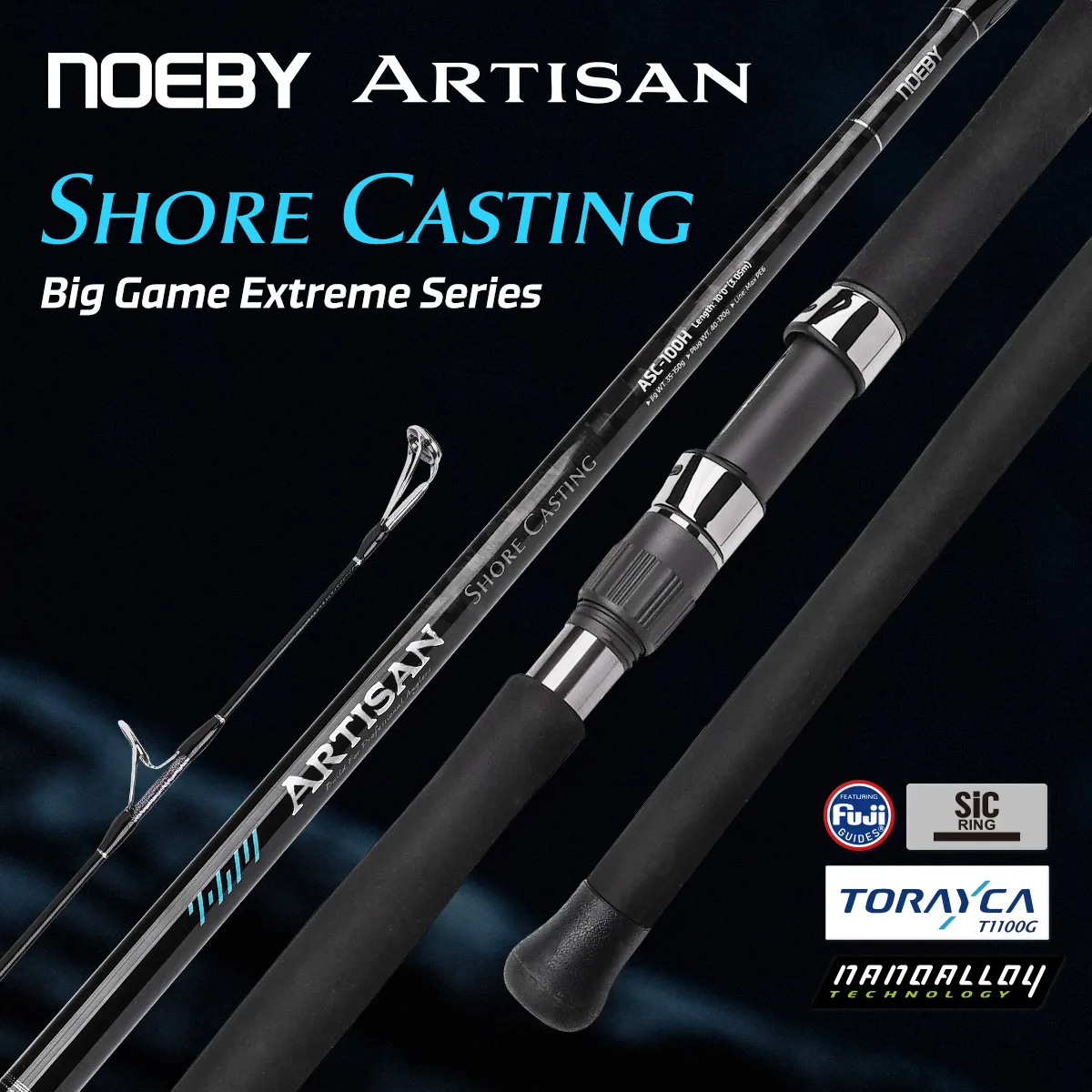 Caña NOEBY Artisan para GT y atún en pesca costera