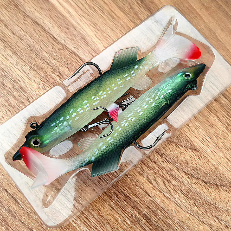 Cebo blando biónico Wobblers de silicona para lubina invierno - imagen 4
