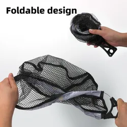 Red de aterrizaje plegable con malla fina para pesca