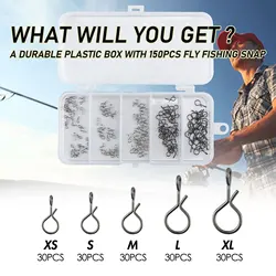 Clips de cambio rápido para pesca con mosca de acero alto carbono