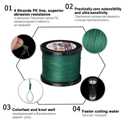Goture Línea de pesca trenzada PE súper resistente multifilamento