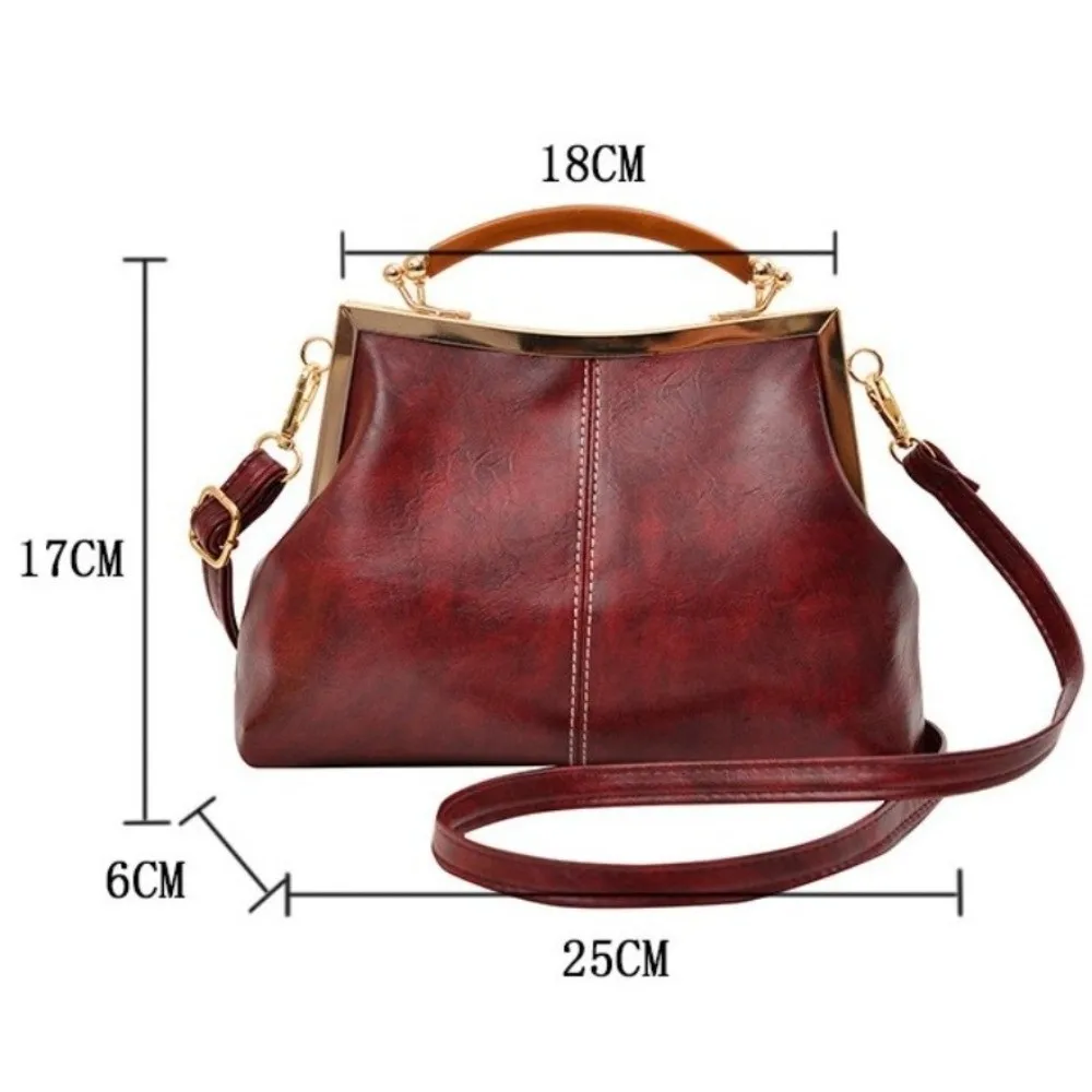 Bolso bandolera de cuero vintage para mujer, gran capacidad - imagen 3