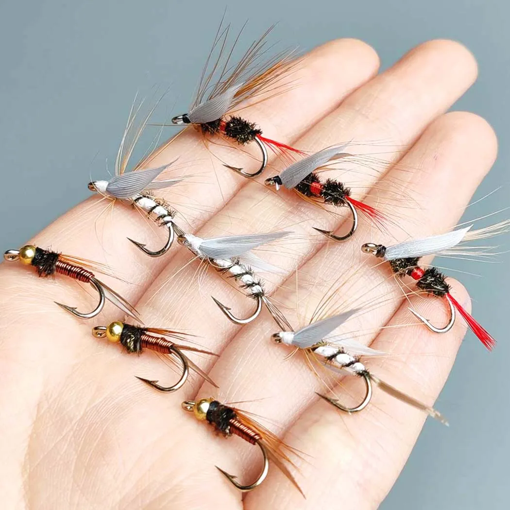 Mosca seca Royal Wulff Brasshead Prince Ninfa y Mosquito Mayfly - imagen 3