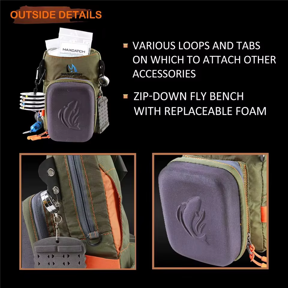 MAXIMUMCATCH Safe Guide – Riñonera mosca impermeable verde militar - imagen 4