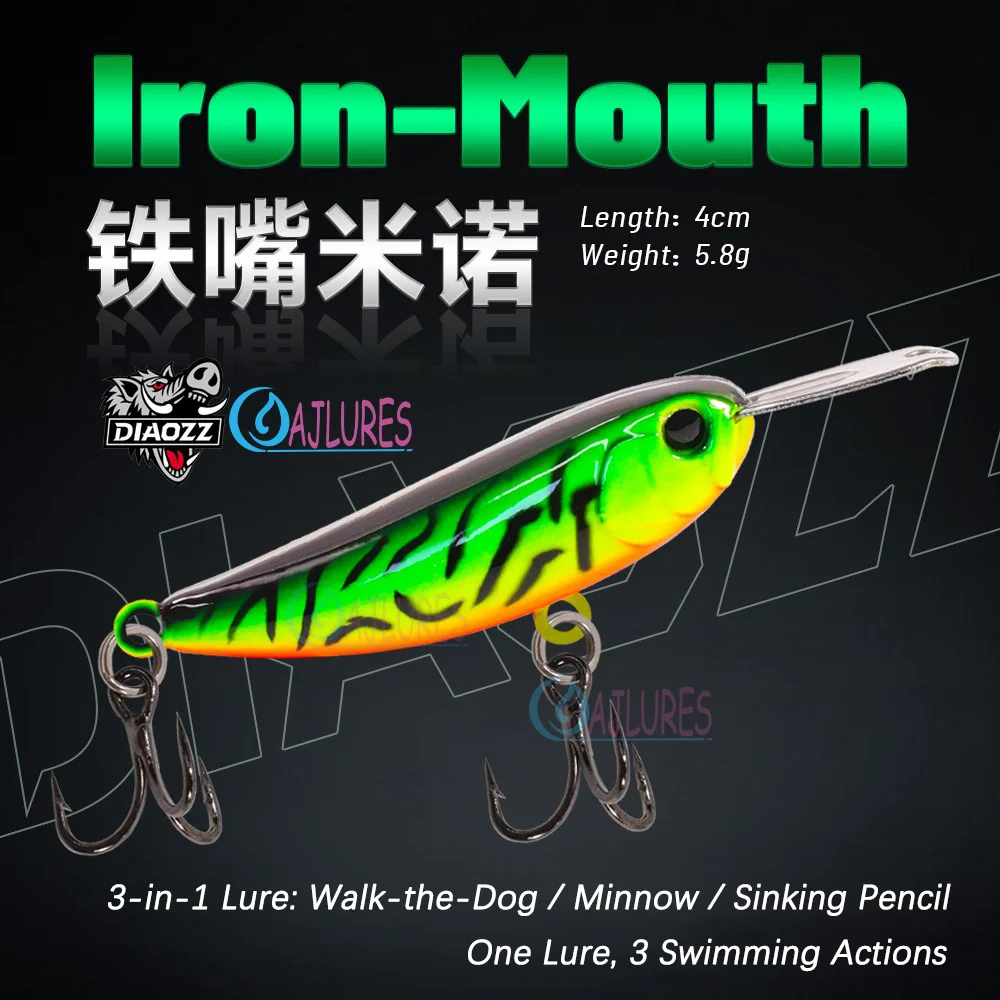 Señuelo Minnow Walk the Dog hundimiento lápiz con labio inverso - imagen 2
