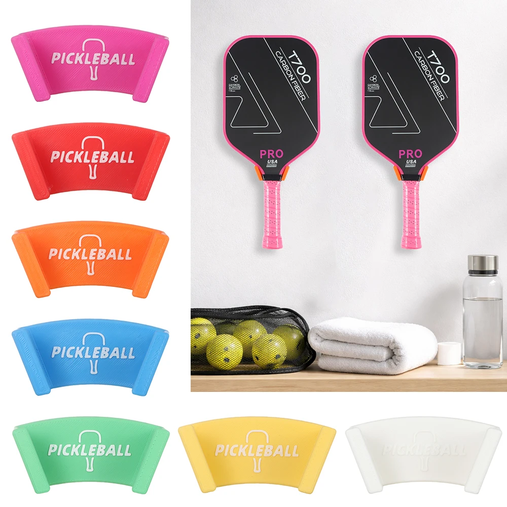Soporte de pared autoadhesivo para palas de pickleball, plástico - imagen 2