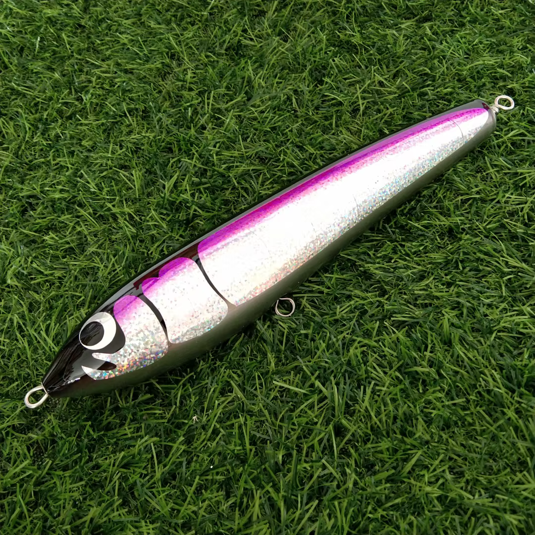 Swolfy Señuelo Lápiz Madera Rosa Popper Pesca Alta Mar - imagen 2