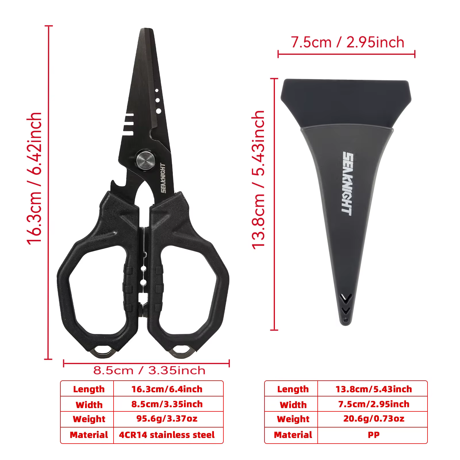 Tijera de Pesca SeaKnight SK003 – Acero Inoxidable con Titanio - imagen 3