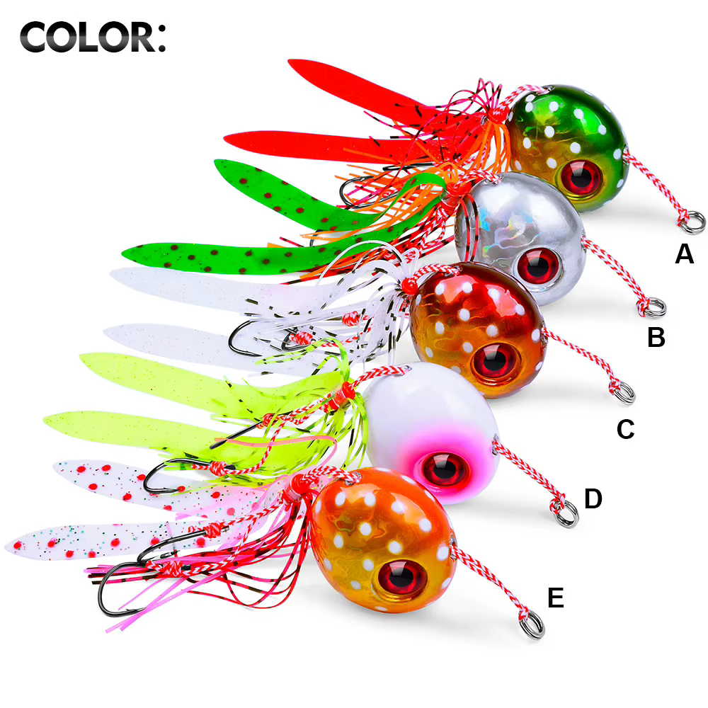 Proberos señuelos jigging lento luminosos anzuelos dobles agua salada - imagen 4