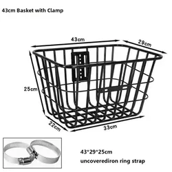 Cesta trasera metálica para carro de pesca universal ajustable negra