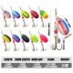 Señuelos giratorios multicolor de metal pintado con anzuelos triples - imagen 2
