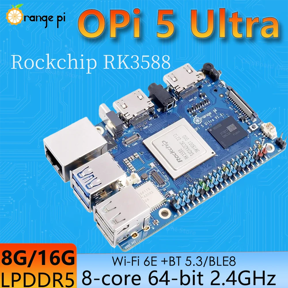 Orange Pi 5 Ultra: placa única WiFi 6E, Bluetooth y HDMI - imagen 2