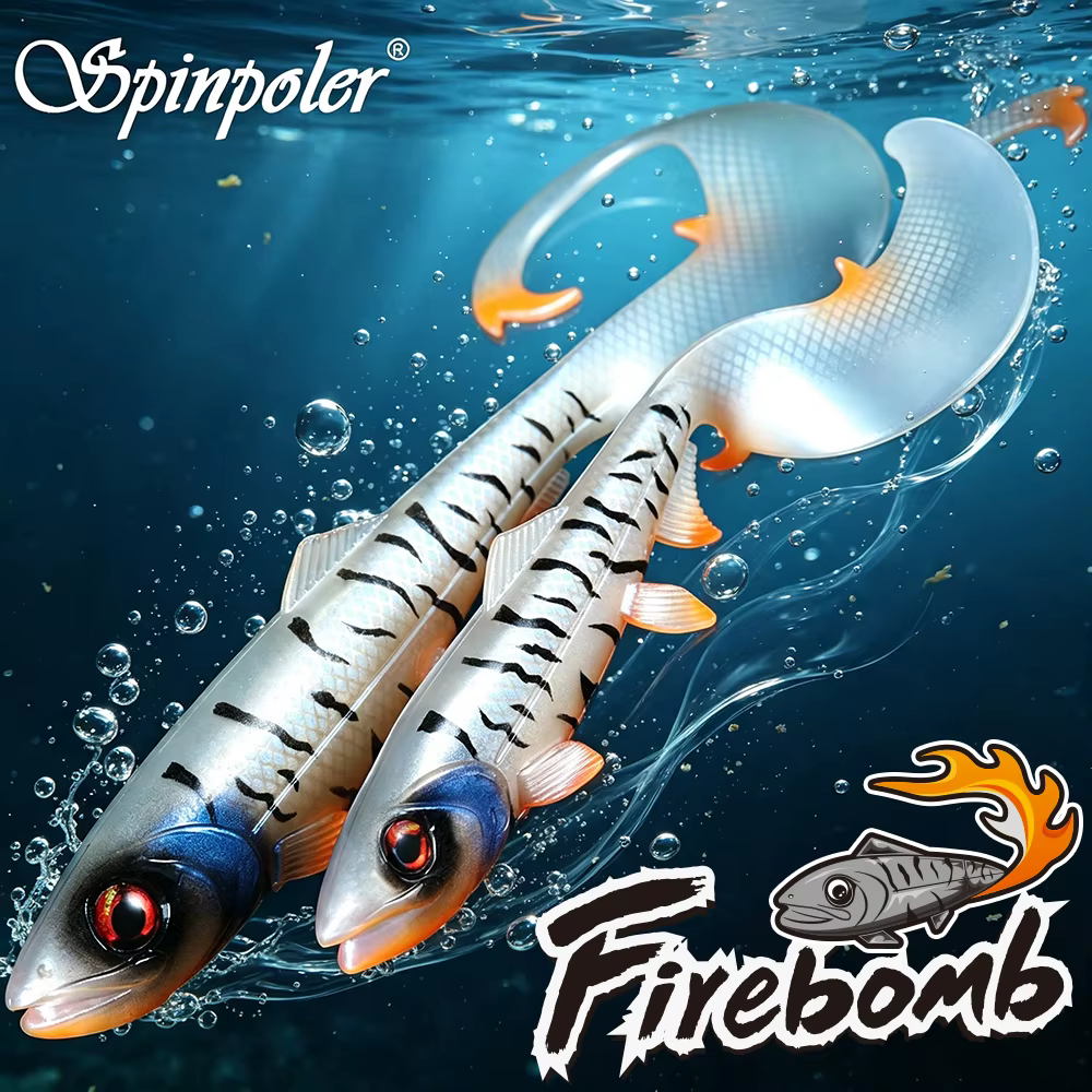 Spinpoler Firebomb Swimbait – Cola ondulada, nado lento, peces - imagen 3
