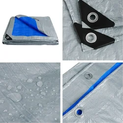 Lona impermeable de PE con ojales reforzados para piscina y jardín