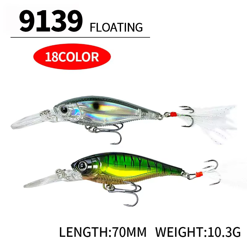 Señuelos Minnow Flotantes 70mm para Trucha y Lubina - imagen 3
