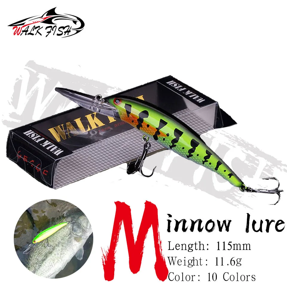 Walk Fish 1: Señuelo wobble minnow con acción walking 115mm 11,6g – 3-4m - imagen 5