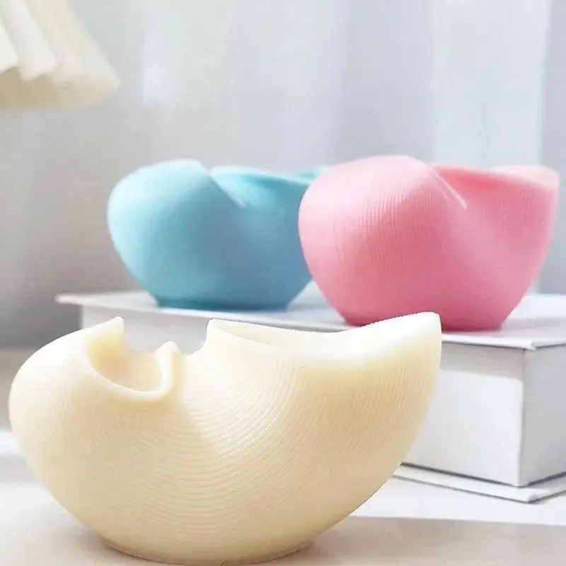 Molde de silicona ondulado reutilizable para velas con diseño a rayas - imagen 5