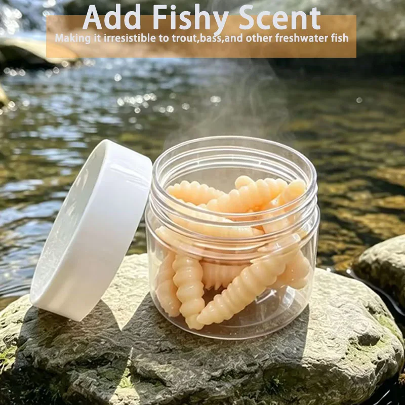 TAKEDO vinilo larva UV aromatizada realista para trucha y lubina - imagen 2