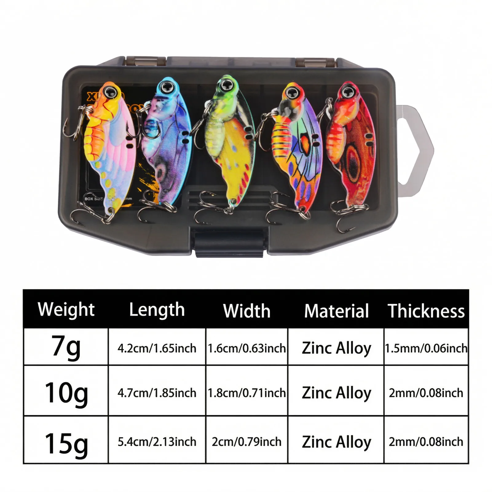 Señuelo Luya con anzuelos triples, ojos 3D y cebo de zinc - imagen 2