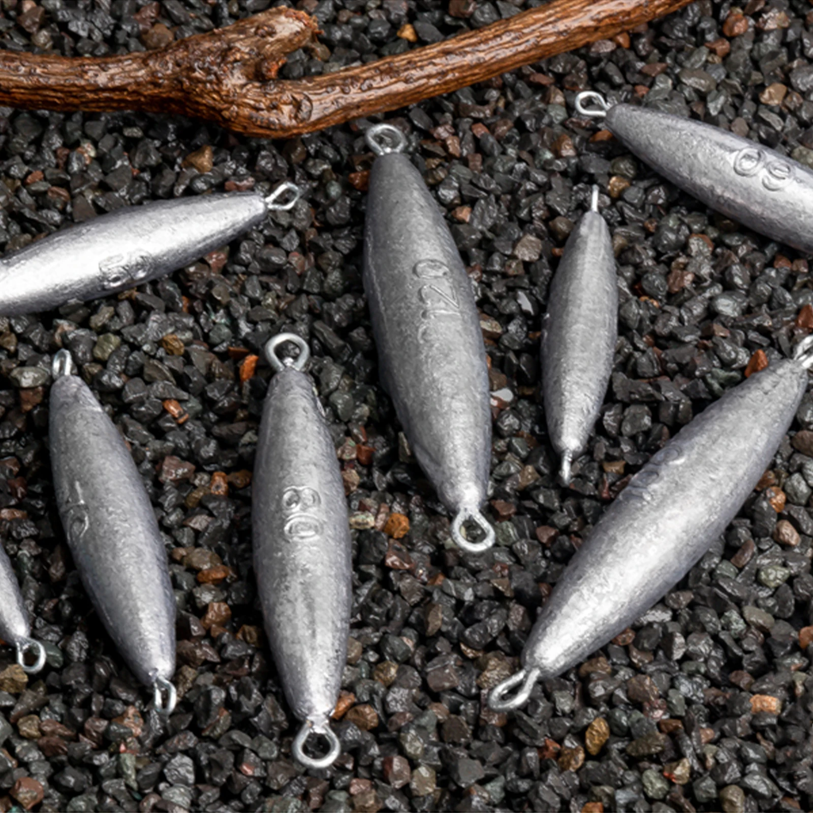 THKFISH Plomos tipo torpedo con doble anilla para pesca en línea - imagen 4