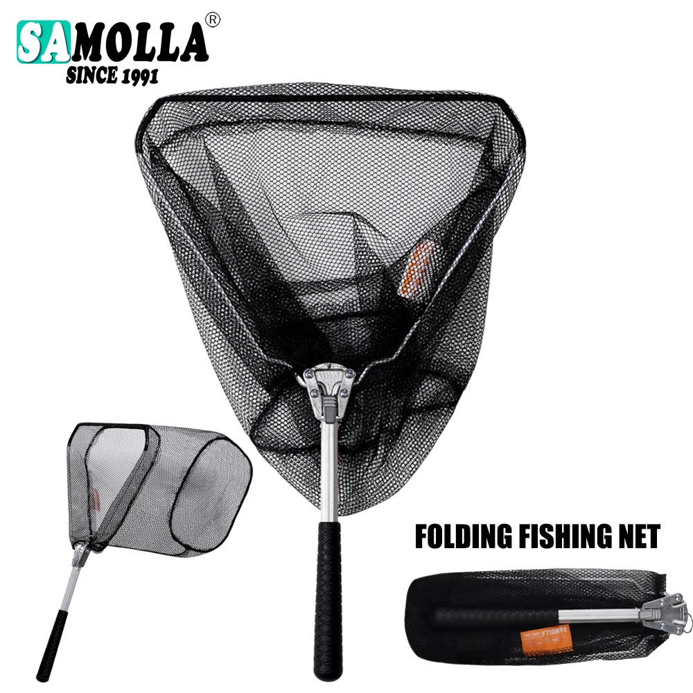 SAMOLLA Red de aterrizaje plegable aluminio para pesca a mosca - imagen 3