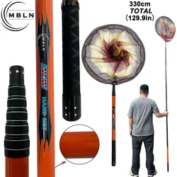 Red de pesca telescópica MBLN con mango antideslizante y cabeza grande