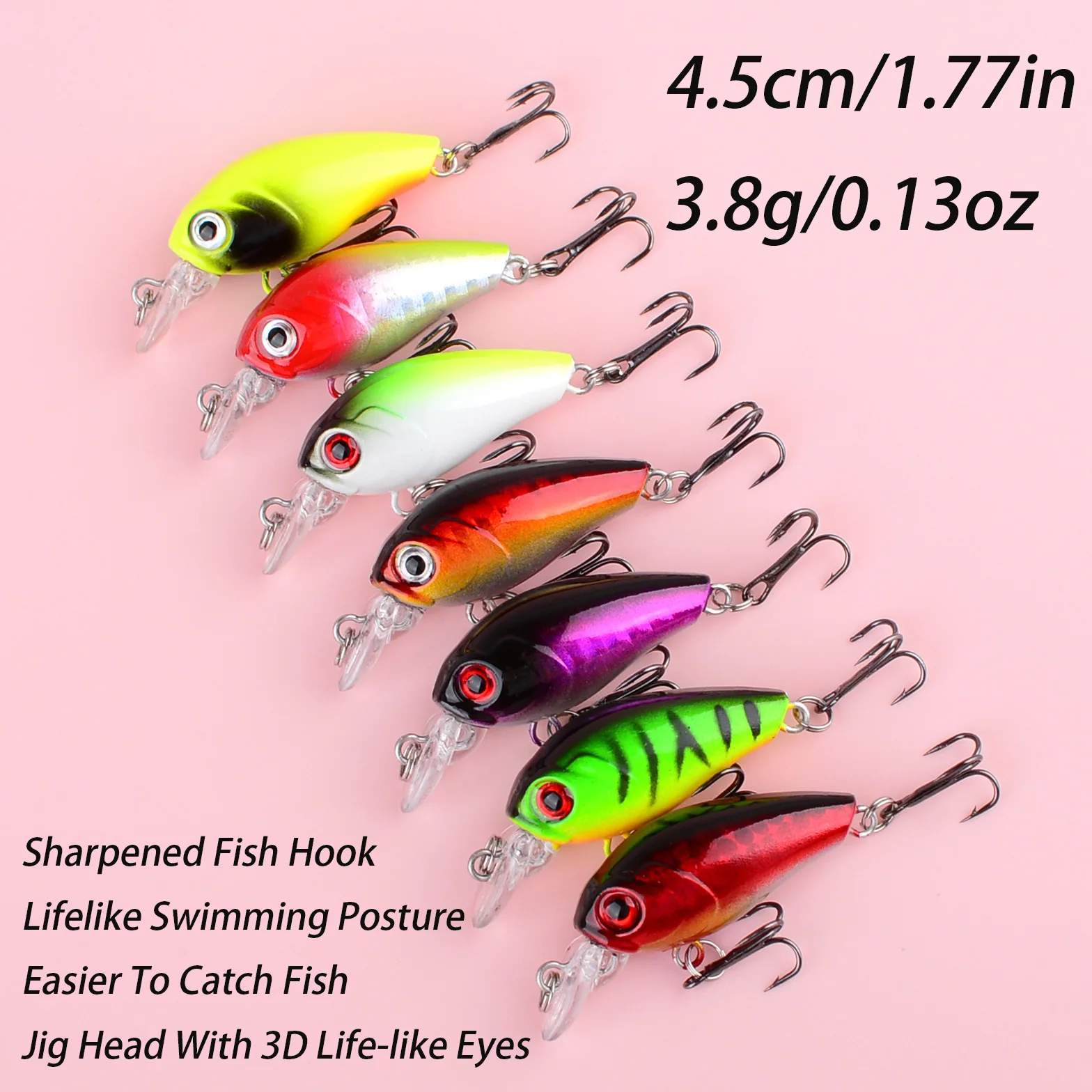 Wobler flotante Crankbait duro para carpa y lubina - imagen 3
