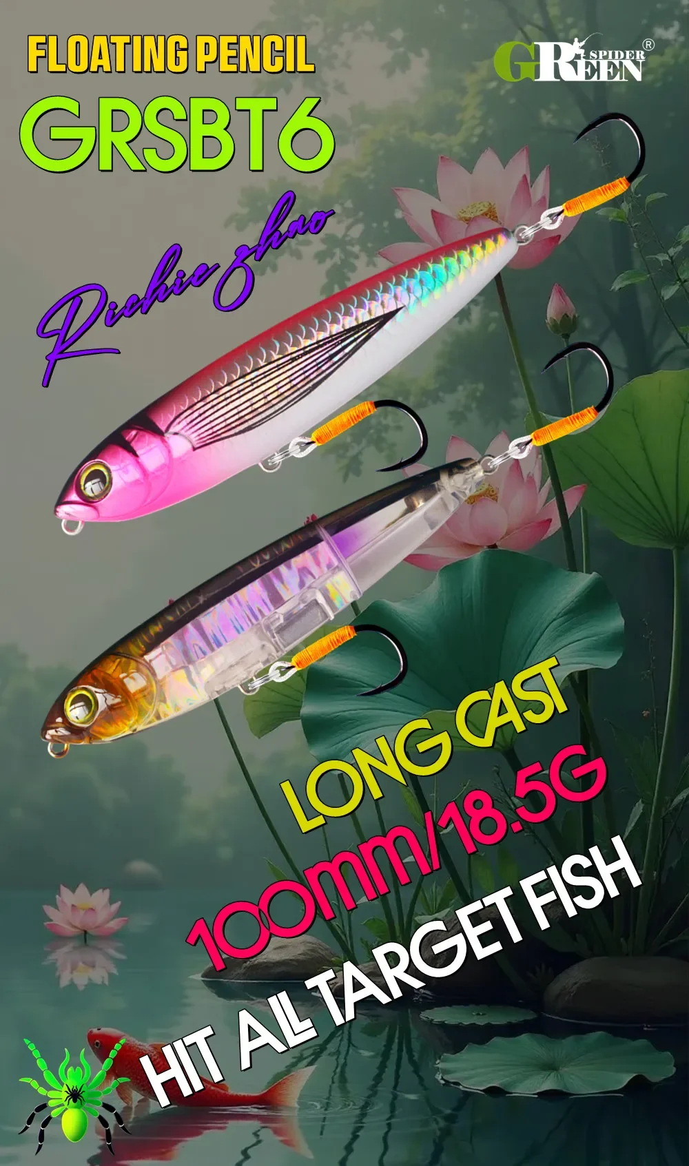 Señuelo Topwater de lápiz 100 mm y 18,5 g