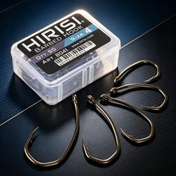 Hirisi Anzuelos de pesca microbarbados con revestimiento de PTFE
