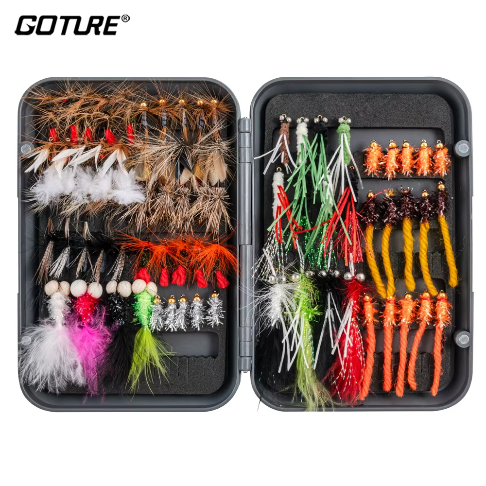 Goture Moscas Artificiales para Lubina y Trucha – Kit Completo - imagen 3